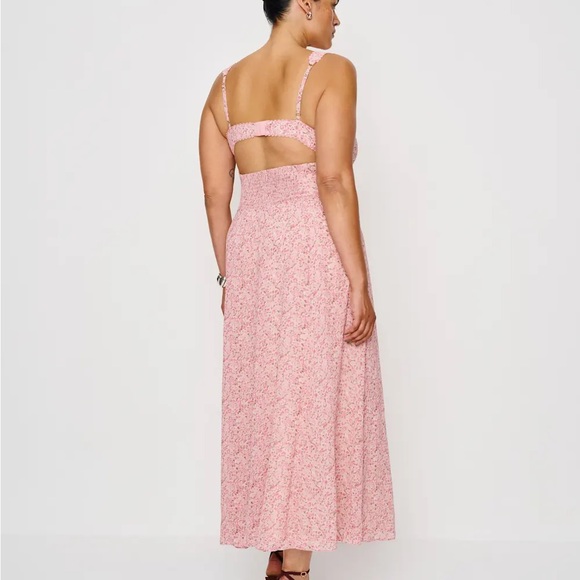 Reformation Lela Dress Pink Floral Women's Dress size 16 - Picture 4 of 4